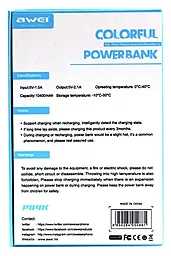 Повербанк Awei Power Bank P84k 10400 mAh Blue - мініатюра 3