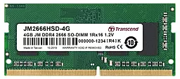 Оперативная память для ноутбука Transcend 4GB SO-DIMM DDR4 2666MHz (JM2666HSD-4G)