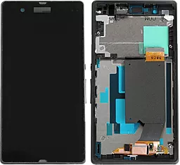 Дисплей Sony Xperia ZL (C6502, C6503, C6506, L35h, L35i) с тачскрином и рамкой, Black
