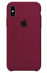 Чехол Silicone Case для Apple iPhone XS Max Marsala