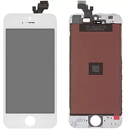 Дисплей Apple iPhone 5 з тачскріном і рамкою, (IPS), White