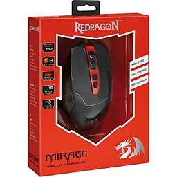 Компьютерная мышка Redragon Mirage IR Wireless 4800 dpi (74847) Black/Red - миниатюра 4