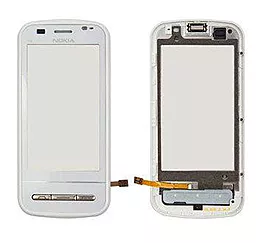 Сенсор (тачскрин) Nokia C6-00 with frame White