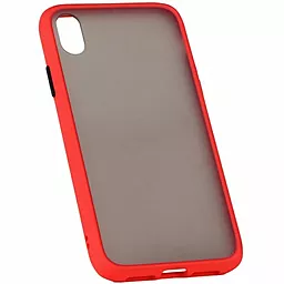 Чехол Bumper Matte Case для Xiaomi Poco M5 Red/Black