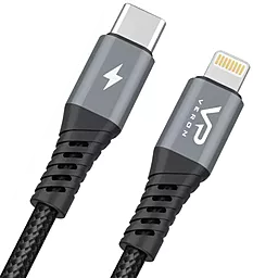 Кабель USB PD Veron CL09s 20w 3a USB Type-C - Lightning cable black - миниатюра 2