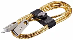 Кабель USB Hoco U8 Lightning Cable Metal Gold / Tarnish - миниатюра 2
