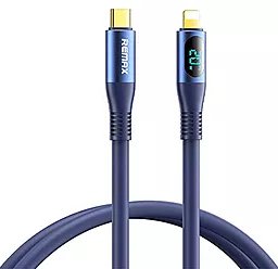 Кабель USB PD Remax RC-C031 Elastic Digital Display 20W USB Type-C - Lightning Cable Blue