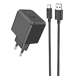 Сетевое зарядное устройство Hoco CS11A 2a + USB-C cable black