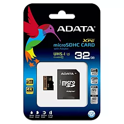 Карта памяти ADATA microSDHC 32GB XPG Class 10 UHS-I U3 + SD-адаптер (AUSDH32GXUI3-RA1) - миниатюра 3