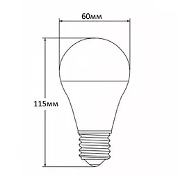 Светодиодная лампа LedEX A60 12W 4000К 220V E27 (101560) - миниатюра 2