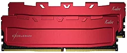 Оперативная память Exceleram 16GB (2x8GB) DDR4 3600MHz Kudos Red (EKRED4163618AD)