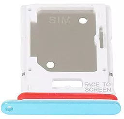 Держатель (лоток) Сим карты Xiaomi Redmi Note 12 Pro 4G и карты памяти Dual SIM Star Blue
