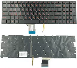 Клавиатура для ноутбука Asus GL702VS с подсветкой клавиш без рамки Black