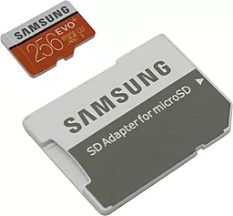 Карта памяти Samsung microSDXC 256GB EVO Plus Class 10 UHS-I U3 + SD-адаптер (MB-MC256DA)