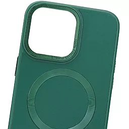 Чехол Epik Bonbon Leather Metal Style with MagSafe для Apple iPhone 15 Pro Max Pine Green - миниатюра 2