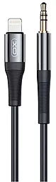 Аудіо кабель XO NB-R193A Aux mini Jack 3.5 mm - Lightning M/M Cable 1 м black