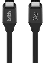 USB 4 PD/HD Кабель Belkin 100w 5a 40gbps 0.8м USB Type-C- Type-C cable black (INZ001BT0.8MBK) - мініатюра 3