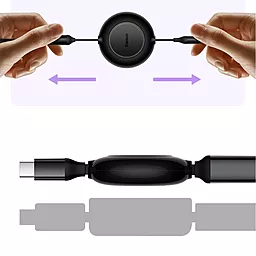 Кабель USB Baseus Bright Mirror 2 Series 100W 1.1M 3-in-1 USB to micro/Lightning/Type-C Cable Black (CAMJ010201) - миниатюра 6