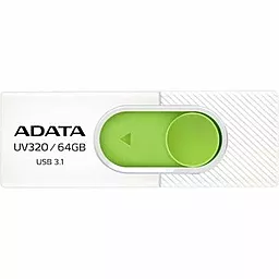 Флешка ADATA 64GB UV320 USB 3.1 (AUV320-64G-RWHGN) White - миниатюра 3