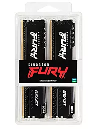 Оперативная память Kingston Fury DDR4 2x16GB/3733Mhz Beast Black (KF437C19BB1K2/32) - миниатюра 4
