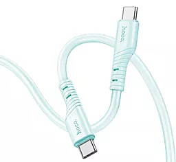 Кабель USB PD Hoco X97 Crystal Silicone 60W USB Type-C - Type-C Cable Blue - миниатюра 2