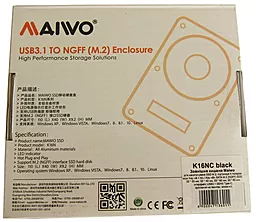 Карман для SSD Maiwo K16NC Black - миниатюра 7