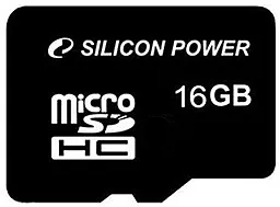 Карта памяти Silicon Power microSDHC 16GB Class 4 (SP016GBSTH004V10)