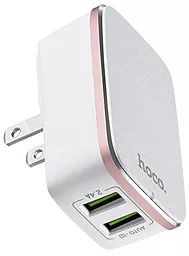 Сетевое зарядное устройство Hoco C4 Dual USB 3 in 1 White - миниатюра 6