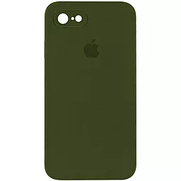 Чехол Silicone Case Full Camera Square для Apple iPhone 7, iPhone 8, iPhone SE 2020 Dark Olive