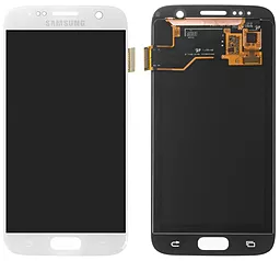 Дисплей Samsung Galaxy S7 G930 с тачскрином, сервисный оригинал, White