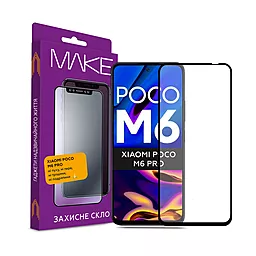 Защитное стекло MAKE для Xiaomi Poco M6 Pro Black