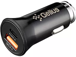 Автомобильное зарядное устройство с быстрой зарядкой Gelius Pro Twix GP-CC006 USB/Type-C QC/PD 18W + Lightning Cable Black - миниатюра 4