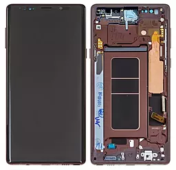 Дисплей Samsung Galaxy Note 9 N960 з тачскріном і рамкою, original PRC, Gold