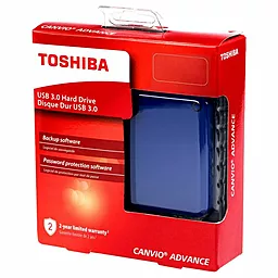 Внешний жесткий диск Toshiba Canvio Advance 3TB 2.5"(HDTC930EL3CA) Blue - миниатюра 5