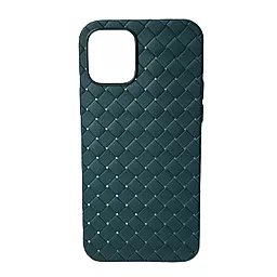 Чехол Silicone Case Weaving для Apple iPhone 12 Pro Max Green
