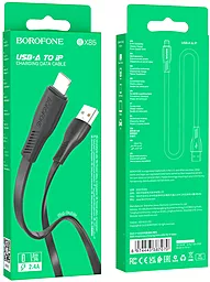 Кабель USB Borofone BX85 Auspicious 2.4A Lightning Cable Black - миниатюра 6