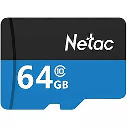 Карта памяти Netac microSDXC 64GB Class 10 UHS-I U1 (NT02P500STN-064G-S)