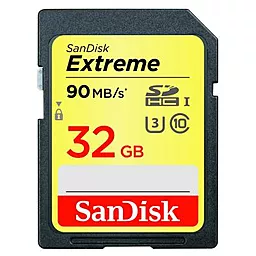 Карта памяти SanDisk SDHC 32GB Extreme Class 10 UHS-I U3 (SDSDXNE-032G-GNCIN)