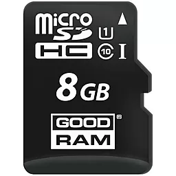Карта памяти GooDRam microSDHC 8GB Class 10 UHS-I U1 + SD-адаптер (M1AA-0080R11) - миниатюра 2