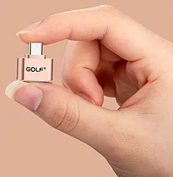 OTG-переходник GOLF Micro adapter Gold (GS-31) - миниатюра 6