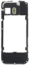 Рамка корпуса Nokia 5800 с динамиками, вспышкой и разъемом зарядки Black - миниатюра 2