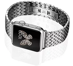 Сменный ремешок для умных часов Apple Watch iCarer Armor Stainless Watchband Aeries 38mm Silver - миниатюра 3