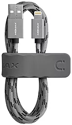 Кабель USB Momax Elit Link Lightning Cable Woven Braid 2.4A Gray(DDMMFILFPA)