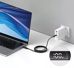 Кабель USB Momax Elitelink LED Display 1.2M 100W USB Type-C - Type-C Cable Black (DC22D) - миниатюра 5
