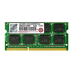 Оперативна пам'ять для ноутбука Transcend SoDIMM DDR3 4GB 1333 MHz (TS512MSK64V3H)