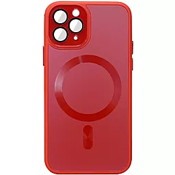 Чехол Epik TPU+Glass Sapphire Midnight with MagSafe для Apple iPhone 12 Pro Red