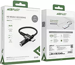 Аудио-переходник AceFast C1-07 M-F USB Type-C -> 3.5mm Black - миниатюра 4