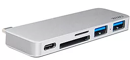 Мультипортовый USB Type-C хаб WIWU T6 Pro USB-C -> USB-C+SD+2xUSB3.0 HUB