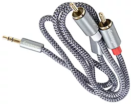 Аудио кабель Essager Aux mini Jack 3.5 mm - 2хRCA M/M Cable 2 м gray - миниатюра 4