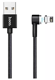 Кабель USB Hoco U20 L Shape Magnetic Adsorption Lightning Cable Black